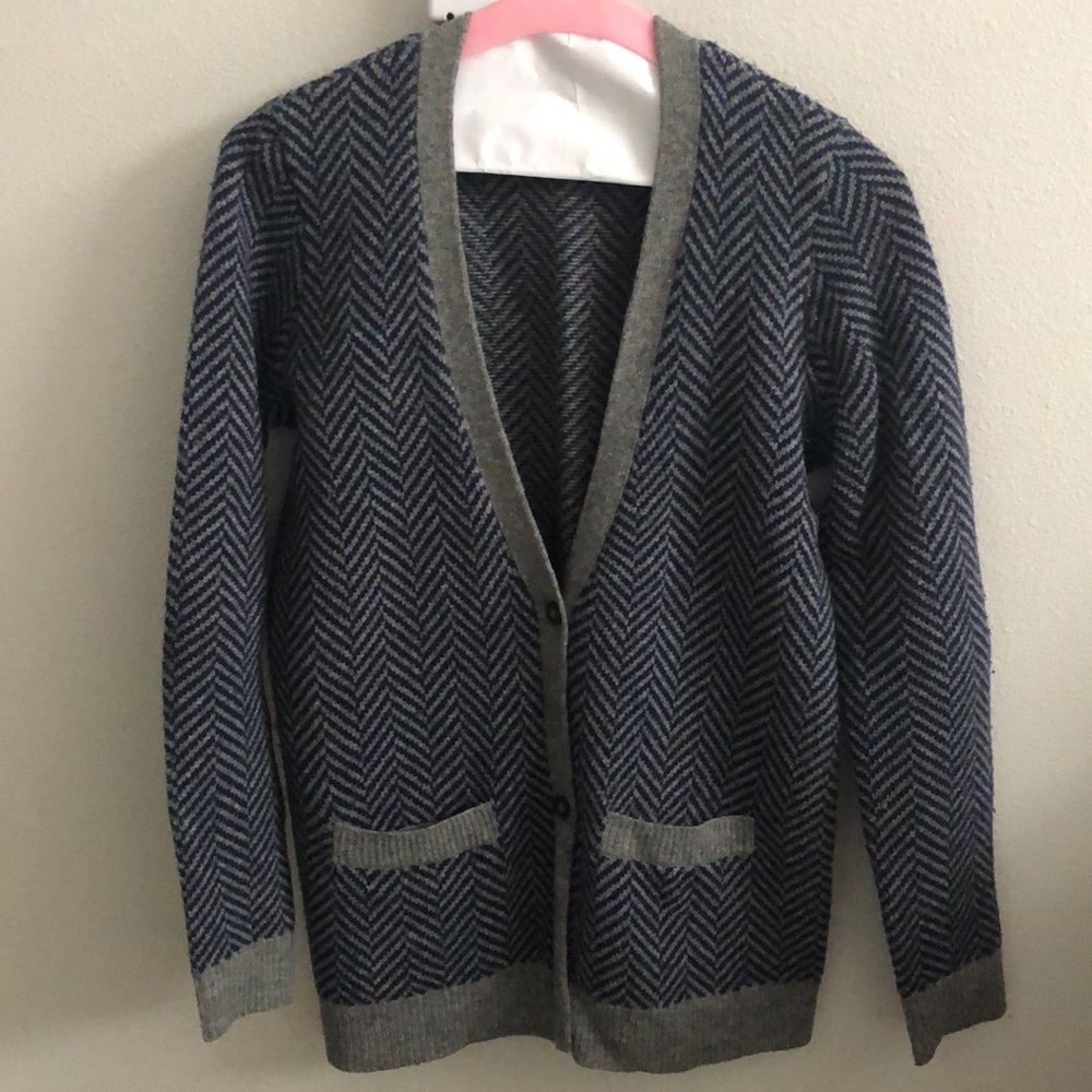 Chevron wool Madewell cardigan, Sz S